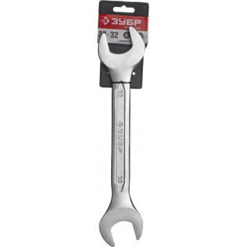 27010-30-32 | Рожковый гаечный ключ 30 x 32 мм, ЗУБР МАСТЕР-1
