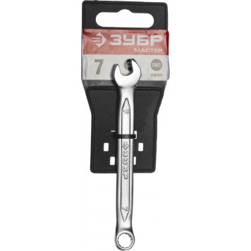 27087-07 | Комбинированный гаечный ключ 7 мм, ЗУБР МАСТЕР-1