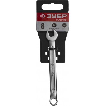 27087-08 | Комбинированный гаечный ключ 8 мм, ЗУБР МАСТЕР-1