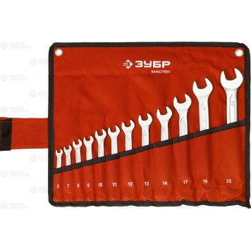 27087-H12 | Набор комбинированных гаечных ключей 12 шт, 6 - 22 мм, ЗУБР МАСТЕР-0