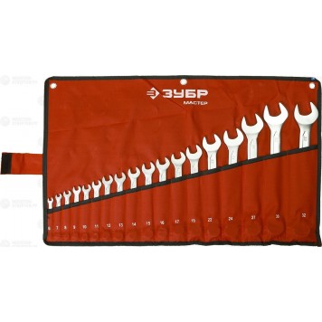 27087-H18 | Набор комбинированных гаечных ключей 18 шт, 6 - 32 мм, ЗУБР МАСТЕР-0