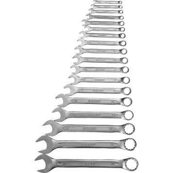 27087-H18 | Набор комбинированных гаечных ключей 18 шт, 6 - 32 мм, ЗУБР МАСТЕР-1