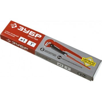 27314-1 | Ключ трубный рычажный, прямые губки, цельнокованный, № 1, 1", ЗУБР МАСТЕР-2