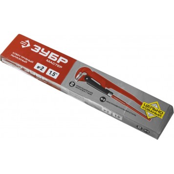 27314-2 | Ключ трубный рычажный, прямые губки, цельнокованный, № 2, 1.5", ЗУБР МАСТЕР-2