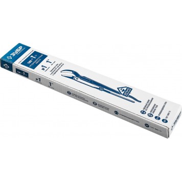 27337-1 | Ключ трубный рычажный изогнутые губки, цельнокованый, Сr-V, № 1, 1", ЗУБР ПРОФЕССИОНАЛ-3