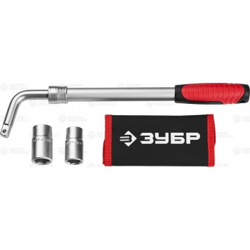 27525-H4 | Ключ баллоный телескопический, с торцовыми головками, 17/19мм, 21/23мм, ЗУБР МАСТЕР-0