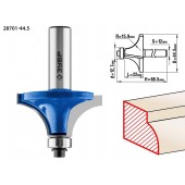 Фреза кромочная калевочная №1, D= 44,5мм, рабочая длина-22мм, радиус-16мм, хв.-12мм, d-12,7мм, ЗУБР 28701-44.5