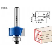 Фреза фальцевая, D= 25,4мм, рабочая длина-13мм, хв.-8мм, d-12,7мм, ЗУБР 28758-25.4
