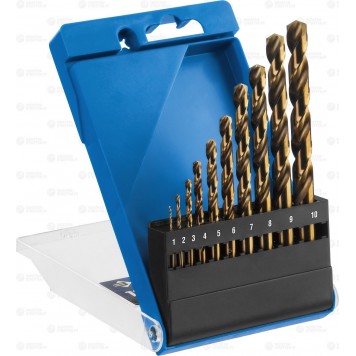 29626-H10 | Набор сверл по металлу 10 шт (d=1-10 мм), сталь Р6М5К5, класс А, Кобальт, ЗУБР ПРОФЕССИОНАЛ-0