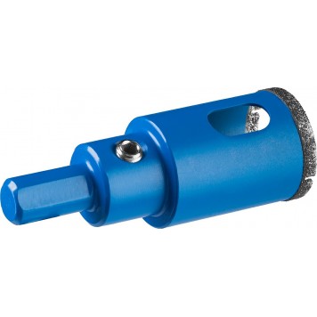 29850-25 | Коронка алмазная по кафелю и стеклу, d=25 мм, зерно Р 60, в сборе с центрирующим сверлом и имбусовым ключом, ЗУБР ПРОФЕССИОНАЛ-1