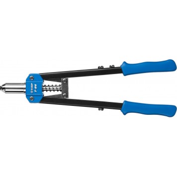 31197 | Заклепочник двуручный силовой, для заклёпок d=3,2-6,4 мм - алюминий, сталь, нерж сталь, усиленный литой корпус, Т-64, ЗУБР ПРОФЕССИОНАЛ-1