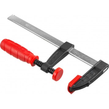 32150-050-150 | Струбцина тип "F", пластмассовая ручка, стальная закаленная рейка, 50х150мм, ЗУБР МАСТЕР-1