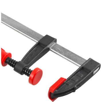 32150-050-250 | Струбцина тип "F", пластмассовая ручка, стальная закаленная рейка, 50х250мм, ЗУБР МАСТЕР-1