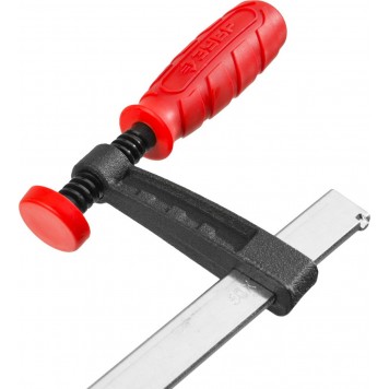 32150-050-250 | Струбцина тип "F", пластмассовая ручка, стальная закаленная рейка, 50х250мм, ЗУБР МАСТЕР-2