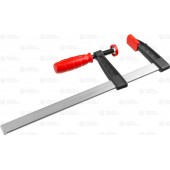 Струбцина тип "F", пластмассовая ручка, стальная закаленная рейка, 80х300мм, ЗУБР 32150-080-300