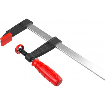 32150-080-300 | Струбцина тип "F", пластмассовая ручка, стальная закаленная рейка, 80х300мм, ЗУБР МАСТЕР-1