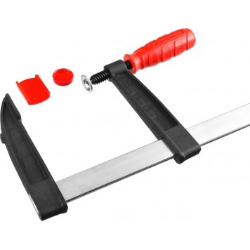 32150-120-500 | Струбцина тип "F", пластмассовая ручка, стальная закаленная рейка, 120х500мм, ЗУБР МАСТЕР-3