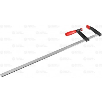 32150-120-800 | Струбцина тип "F", пластмассовая ручка, стальная закаленная рейка, 120х800мм, ЗУБР МАСТЕР-0