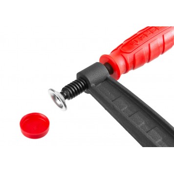 32150-120-800 | Струбцина тип "F", пластмассовая ручка, стальная закаленная рейка, 120х800мм, ЗУБР МАСТЕР-4