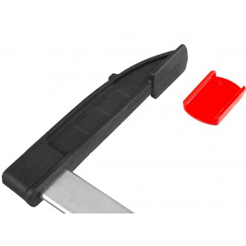 32150-120-800 | Струбцина тип "F", пластмассовая ручка, стальная закаленная рейка, 120х800мм, ЗУБР МАСТЕР-5