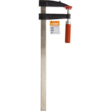 32152-120-500 | Струбцина, тип "F", деревянная ручка, стальная закаленная рейка, 120х500мм, ЗУБР СТАНДАРТ-2
