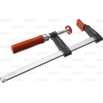 32152-50-200 | Струбцина, тип "F", деревянная ручка, стальная закаленная рейка, 50х200мм, ЗУБР СТАНДАРТ-0