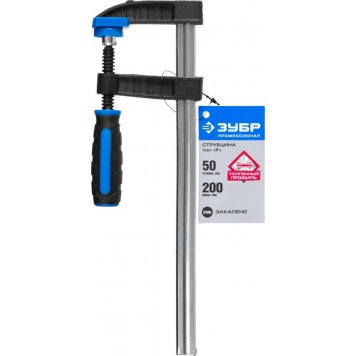 32155-050-200 | Струбцина тип "F", двухкомпонентная ручка, стальная закаленная рейка, 50х200мм, ЗУБР ПРОФЕССИОНАЛ-5