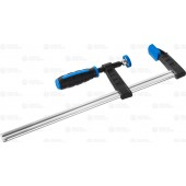 Струбцина тип "F", двухкомпонентная ручка, стальная закаленная рейка, 50х250мм, ЗУБР 32155-050-250