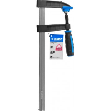 32155-080-300 | Струбцина тип "F", двухкомпонентная ручка, стальная закаленная рейка, 80х300мм, ЗУБР ПРОФЕССИОНАЛ-5