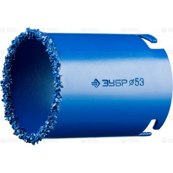 33350-53 | Коронка c карбид-вольфрамовой крошкой, высота 55мм, 53мм, ЗУБР ПРОФЕССИОНАЛ-0