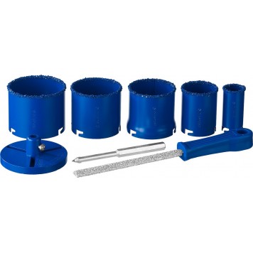 33350-H8 | Набор Коронки с карбид-вольфрамовой крошкой, 33; 53; 67; 73; 83мм; 8 предметов, ЗУБР ПРОФЕССИОНАЛ-3