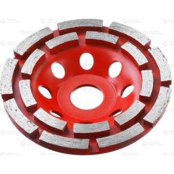 33376-115 | Чашка алмазная шлифовальная по бетону сегментная двухрядная, 115мм, ЗУБР МАСТЕР-0