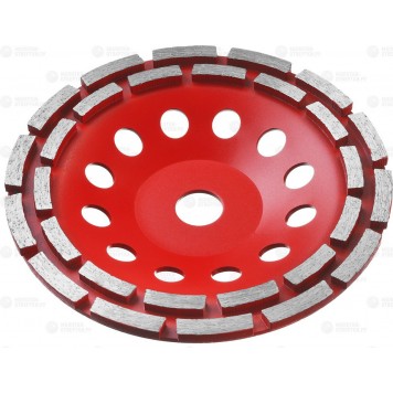33376-180 | Чашка алмазная шлифовальная по бетону сегментная двухрядная, 180мм, ЗУБР МАСТЕР-0