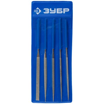 33386-140-H5 | Набор Надфили с алмазным напылением в пакете PVC, P 140, 140х75мм, 5 предметов, ЗУБР ЭКСПЕРТ-1