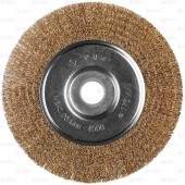 Щетка дисковая для УШМ, витая стальная латунированная проволока 0,3мм, 175х22мм, ЗУБР 35187-175