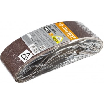 35342-060 | 75х533 мм, P60, лента шлифовальная, для ЛШМ, 5 шт., ЗУБР СТАНДАРТ-2