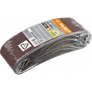 35342-080 | 75х533 мм, P80, лента шлифовальная, для ЛШМ, 5 шт., ЗУБР СТАНДАРТ-2