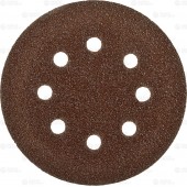 Круг шлифовальный из абразивной бумаги на велкро основе, 8 отв., Р40, 125мм, 5шт, ЗУБР 35350-125-040