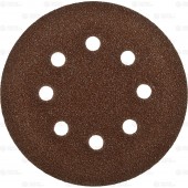 Круг шлифовальный из абразивной бумаги на велкро основе, 8 отв., Р60, 125мм, 5шт, ЗУБР 35350-125-060