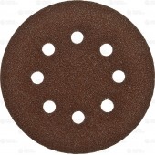 Круг шлифовальный из абразивной бумаги на велкро основе, 8 отв., Р80, 125мм, 5шт, ЗУБР 35350-125-080