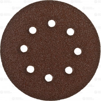 35350-150-040 | Круг шлифовальный из абразивной бумаги, на велкро основе, 6 отв., Р40, 150мм, 5шт, ЗУБР СТАНДАРТ-0