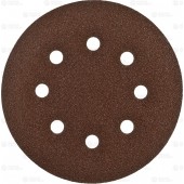 Круг шлифовальный из абразивной бумаги, на велкро основе, 6 отв., Р80, 150мм, 5шт, ЗУБР 35350-150-080