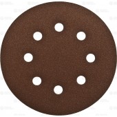 Круг шлифовальный из абразивной бумаги, на велкро основе, 6 отв., Р120, 150мм, 5шт, ЗУБР 35350-150-120