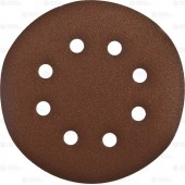 Круг шлифовальный из абразивной бумаги, на велкро основе, 6 отв., Р240, 150мм, 5шт, ЗУБР 35350-150-240