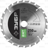 250 х 32 мм 24Т, диск пильный по дереву, быстрый рез, ЗУБР 36850-250-32-24