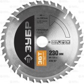 230 х 30 мм 36Т, диск пильный по дереву, оптимальный рез, ЗУБР 36851-230-30-36