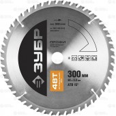 300 х 30 мм 48Т, диск пильный по дереву, оптимальный рез, ЗУБР 36851-300-30-48