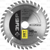 140 х 20 мм 36Т, диск пильный по дереву, чистый рез, ЗУБР 36852-140-20-36