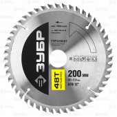 200 х 32 мм 48Т, диск пильный по дереву, чистый рез, ЗУБР 36852-200-32-48