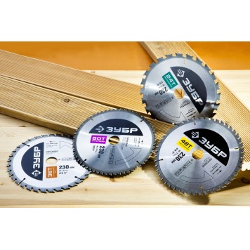 36852-250-30-60 | 250 х 30 мм 60Т, диск пильный по дереву, чистый рез, ЗУБР ПРОФЕССИОНАЛ-1